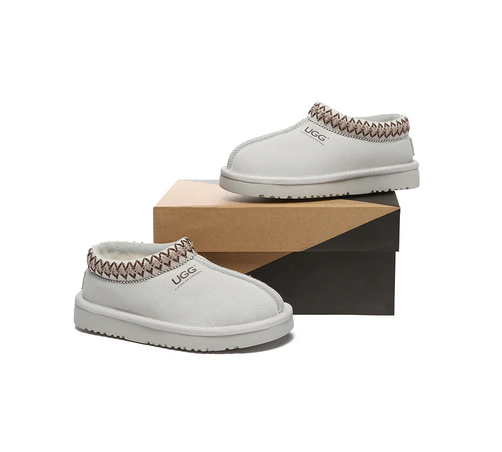 AUSTRALIAN SHEPHERD® UGG Slippers Kids Sheepskin Wool Ankle Tazzy Hippie - Image 10