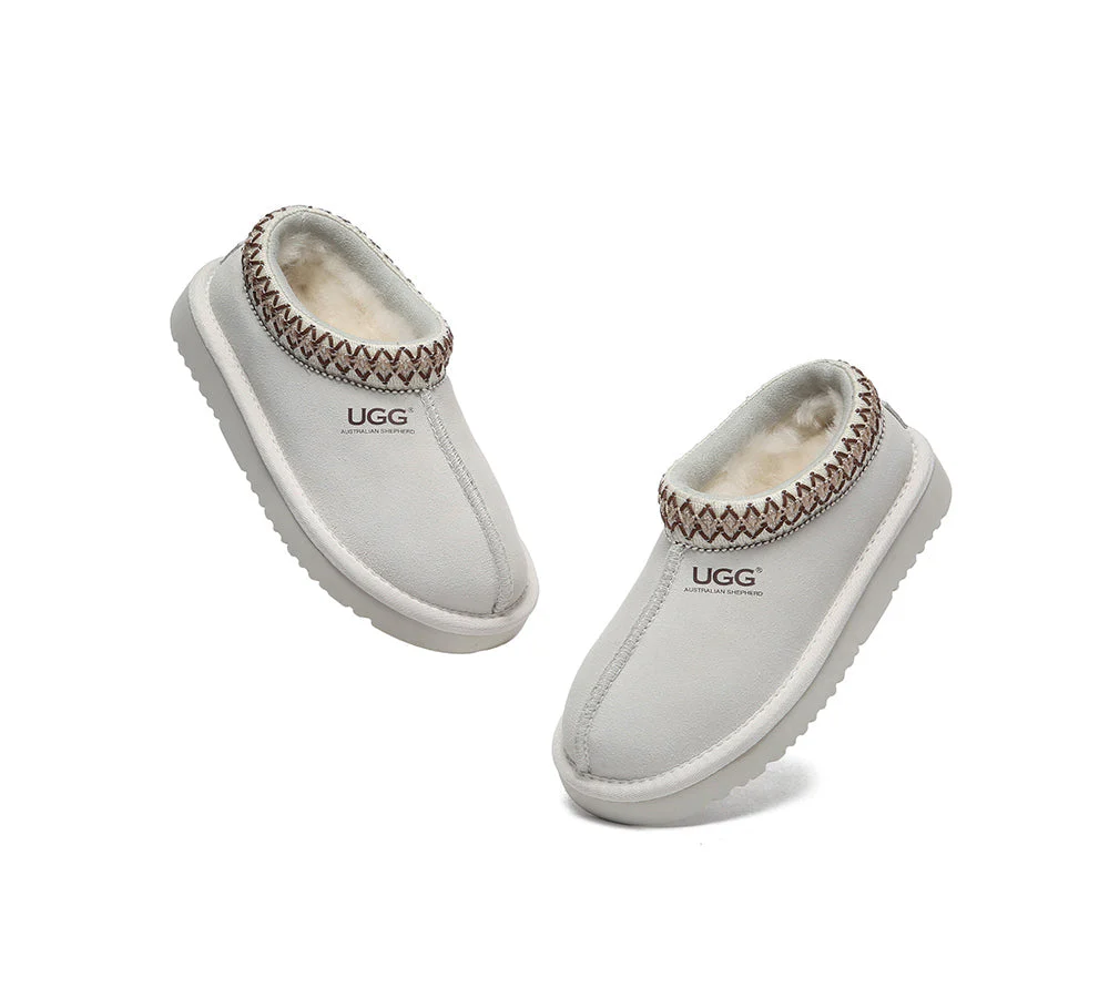 AUSTRALIAN SHEPHERD® UGG Slippers Kids Sheepskin Wool Ankle Tazzy Hippie - Image 11