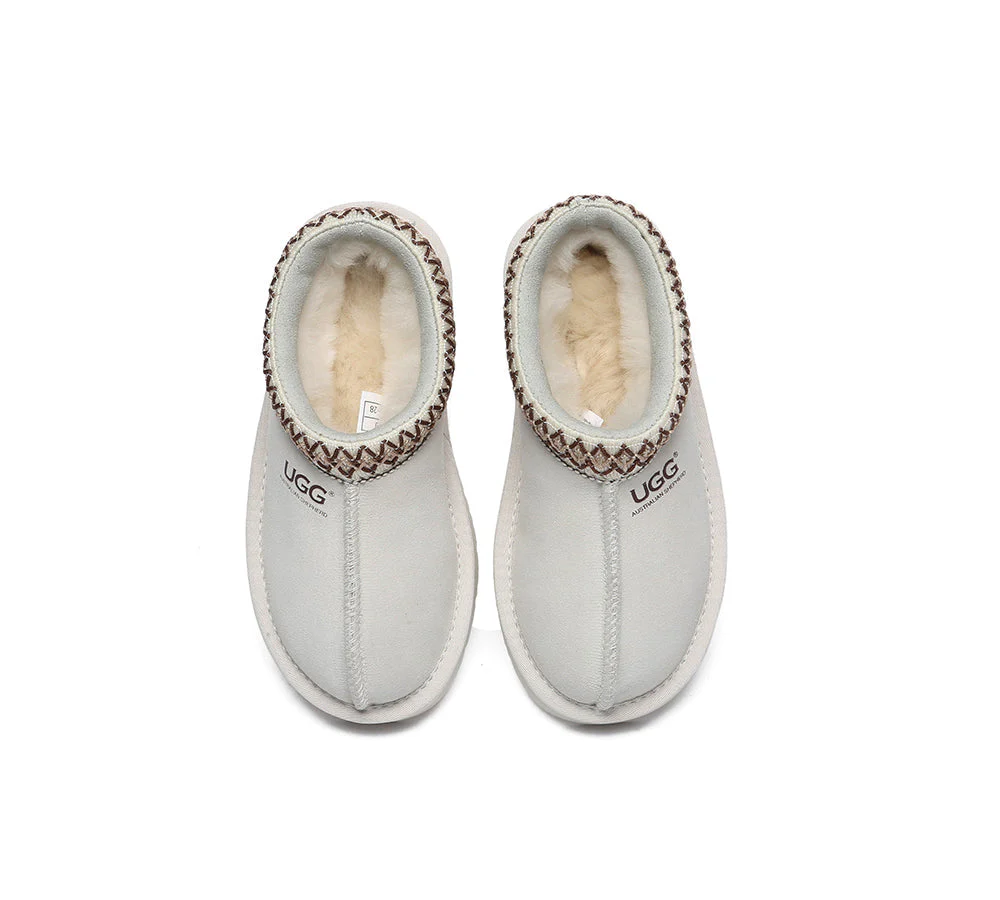 AUSTRALIAN SHEPHERD® UGG Slippers Kids Sheepskin Wool Ankle Tazzy Hippie - Image 12