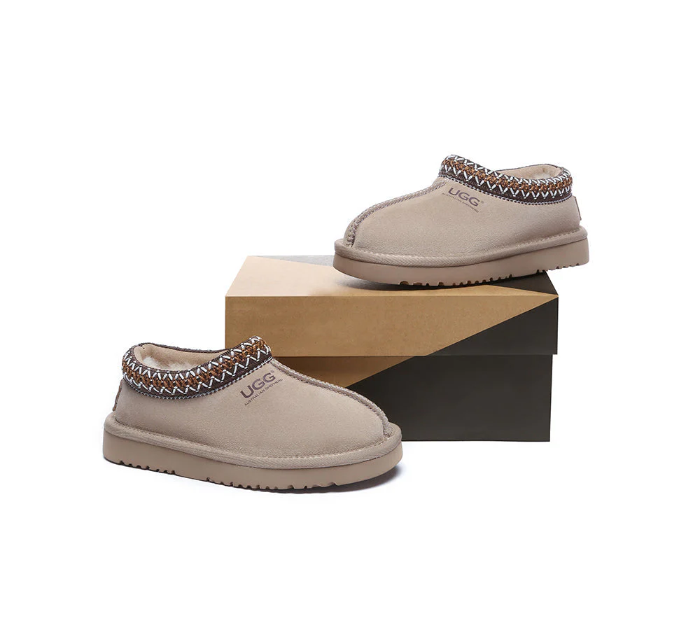 AUSTRALIAN SHEPHERD® UGG Slippers Kids Sheepskin Wool Ankle Tazzy Hippie - Image 16