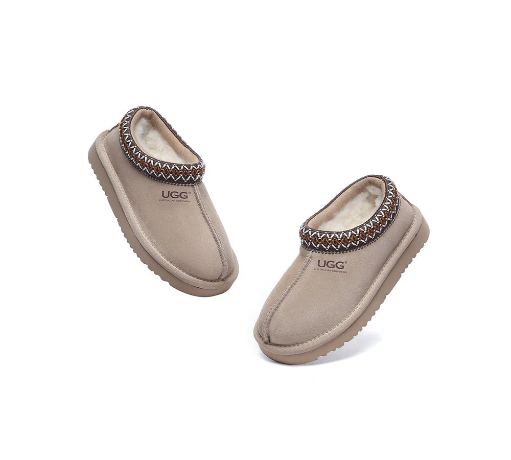 AUSTRALIAN SHEPHERD® UGG Slippers Kids Sheepskin Wool Ankle Tazzy Hippie - Image 17