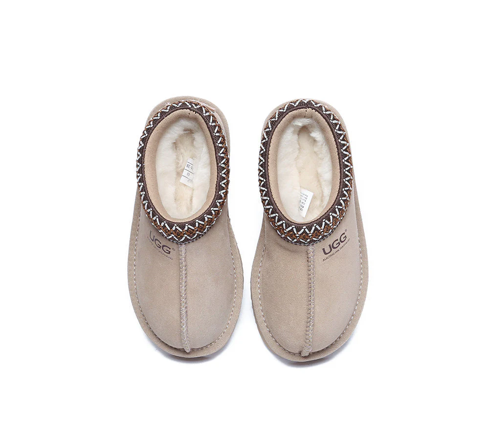 AUSTRALIAN SHEPHERD® UGG Slippers Kids Sheepskin Wool Ankle Tazzy Hippie - Image 18