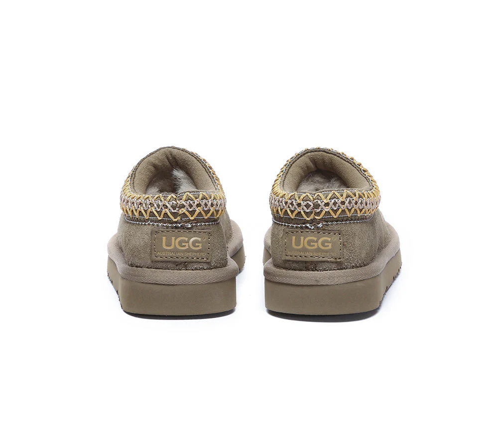AUSTRALIAN SHEPHERD® UGG Slippers Kids Sheepskin Wool Ankle Tazzy Hippie - Image 25