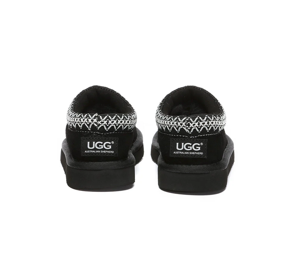 AUSTRALIAN SHEPHERD® UGG Slippers Kids Sheepskin Wool Ankle Tazzy Hippie - Image 31