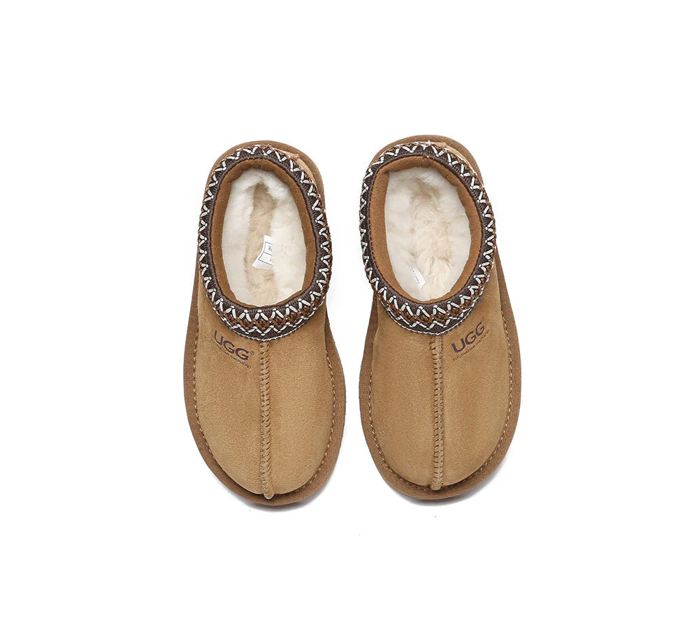 AUSTRALIAN SHEPHERD® UGG Slippers Kids Sheepskin Wool Ankle Tazzy Hippie - Image 6