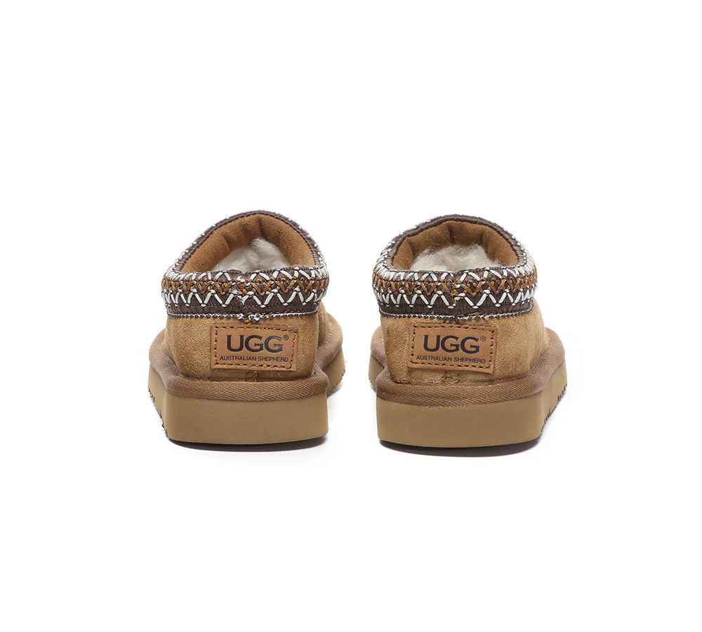 AUSTRALIAN SHEPHERD® UGG Slippers Kids Sheepskin Wool Ankle Tazzy Hippie - Image 7