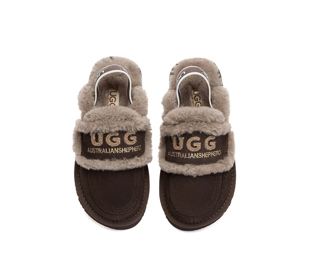 AUSTRALIAN SHEPHERD® UGG Slippers Kids Sheepskin Wool Slingback Rilee - Image 18