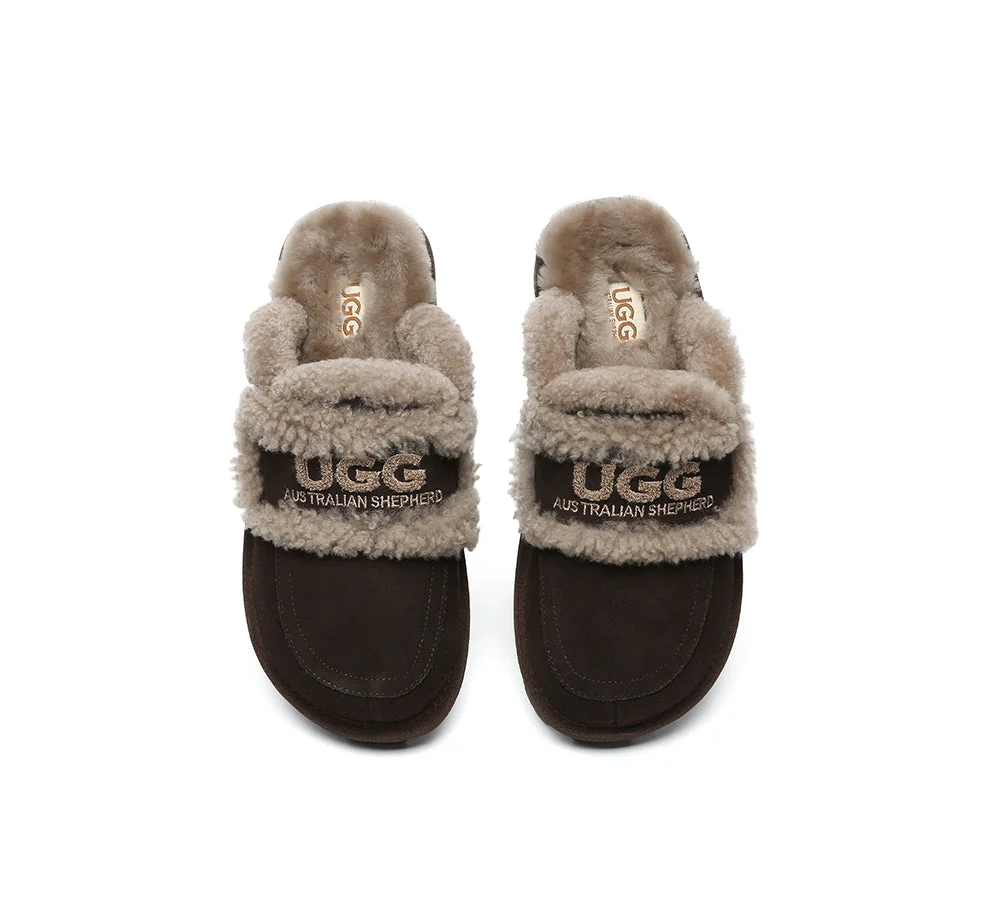 AUSTRALIAN SHEPHERD® UGG Slippers Men Sheepskin Wool Large Size Rilee - Image 12