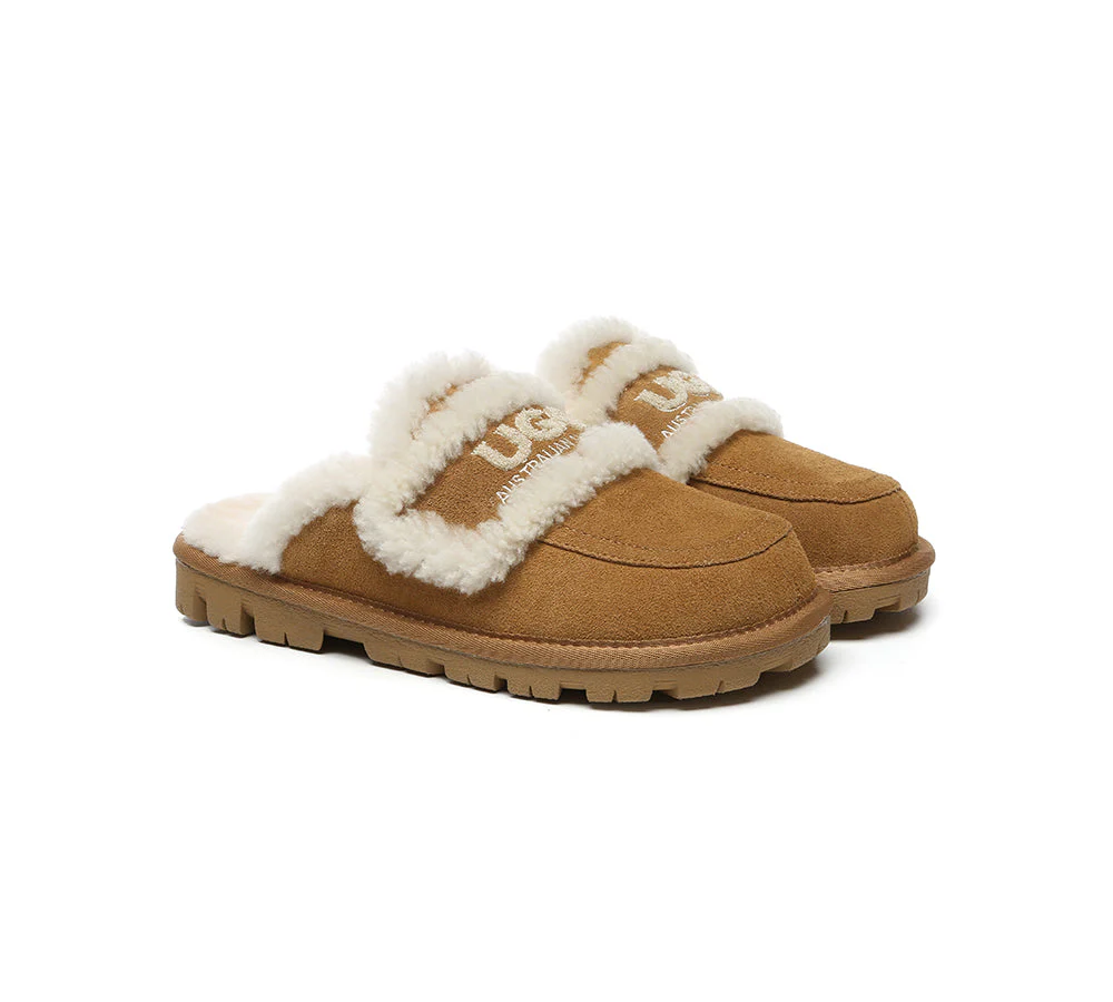 AUSTRALIAN SHEPHERD® UGG Slippers Men Sheepskin Wool Large Size Rilee - Image 2