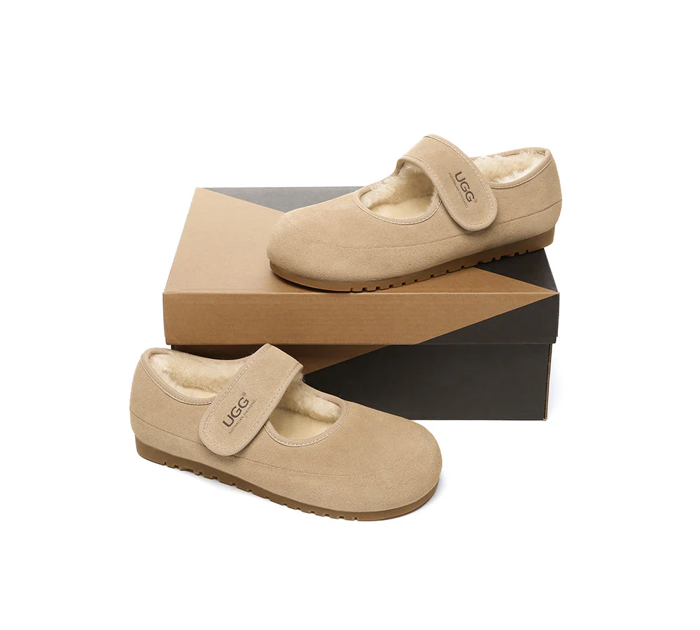 AUSTRALIAN SHEPHERD® UGG Slippers Sheepskin Wool Adjustable Strap Mary Jane Millie - Image 11