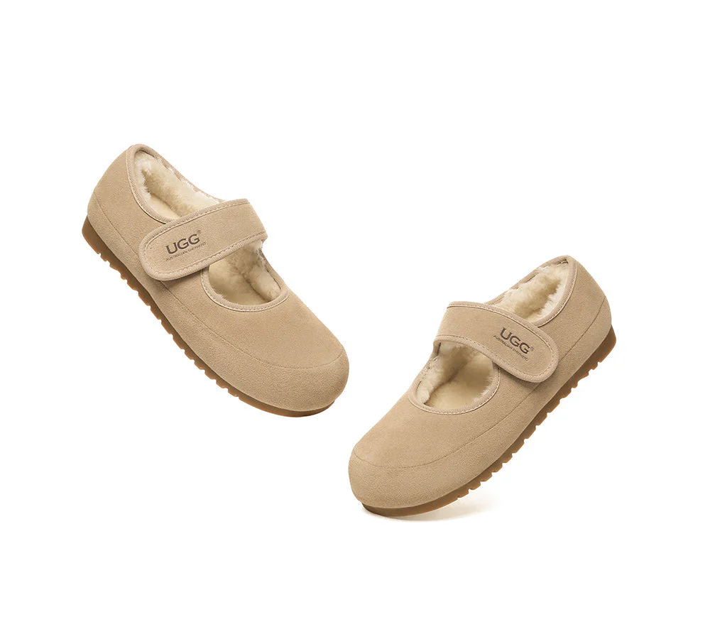 AUSTRALIAN SHEPHERD® UGG Slippers Sheepskin Wool Adjustable Strap Mary Jane Millie - Image 12