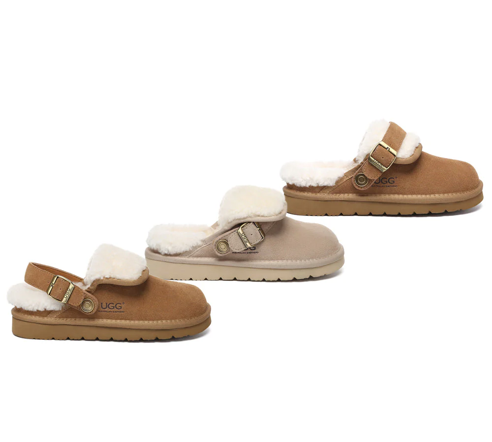 AUSTRALIAN SHEPHERD® UGG Slippers Sheepskin Wool Adjustable Strap Slingback Tenley - Image 3