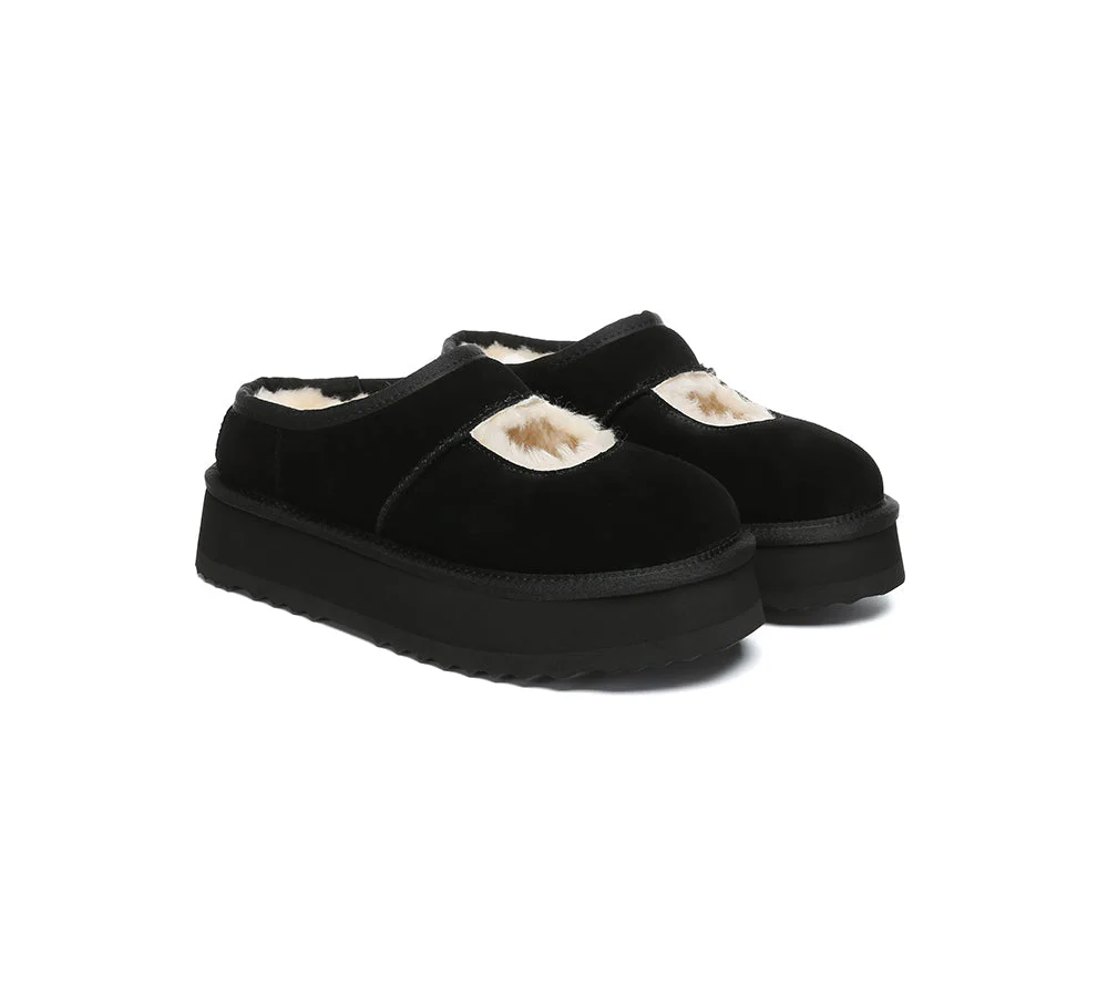 AUSTRALIAN SHEPHERD® UGG Slippers Sheepskin Wool Ankle Platform Carmella - Image 15