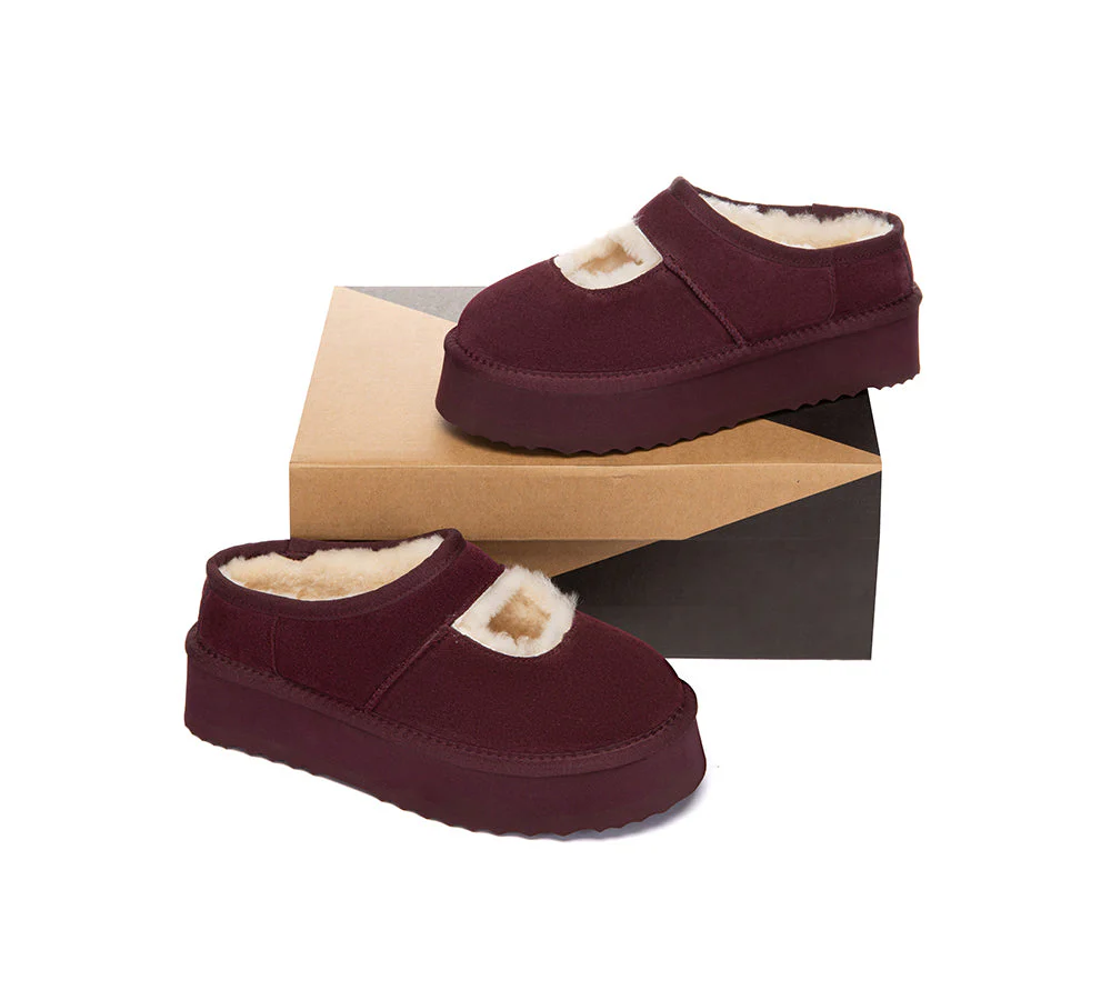 AUSTRALIAN SHEPHERD® UGG Slippers Sheepskin Wool Ankle Platform Carmella - Image 23