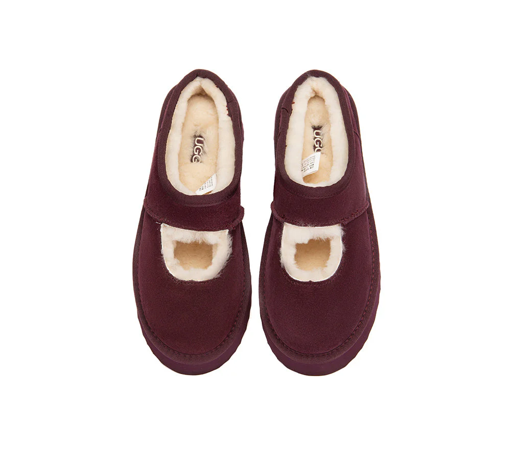 AUSTRALIAN SHEPHERD® UGG Slippers Sheepskin Wool Ankle Platform Carmella - Image 25
