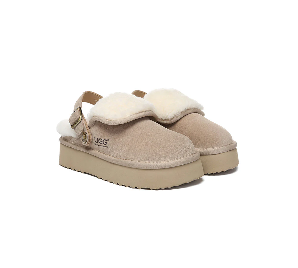 AUSTRALIAN SHEPHERD® UGG Slippers Sheepskin Wool Slingback Platform Tenley - Image 10
