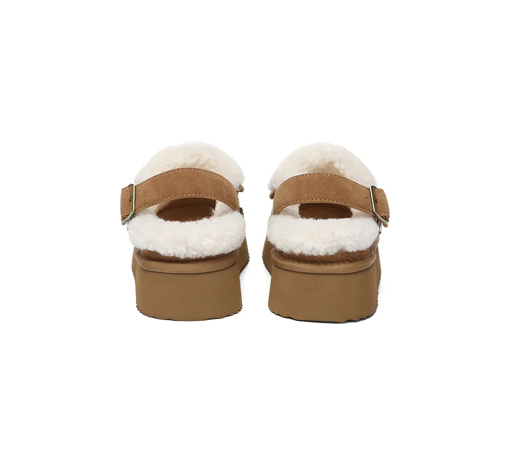 AUSTRALIAN SHEPHERD® UGG Slippers Sheepskin Wool Slingback Platform Tenley - Image 9