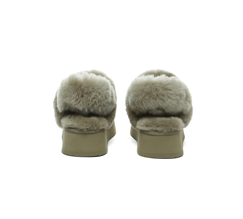 AUSTRALIAN SHEPHERD® UGG Slippers Women Removable Wool Strap Slingback Platform Musa - Image 23