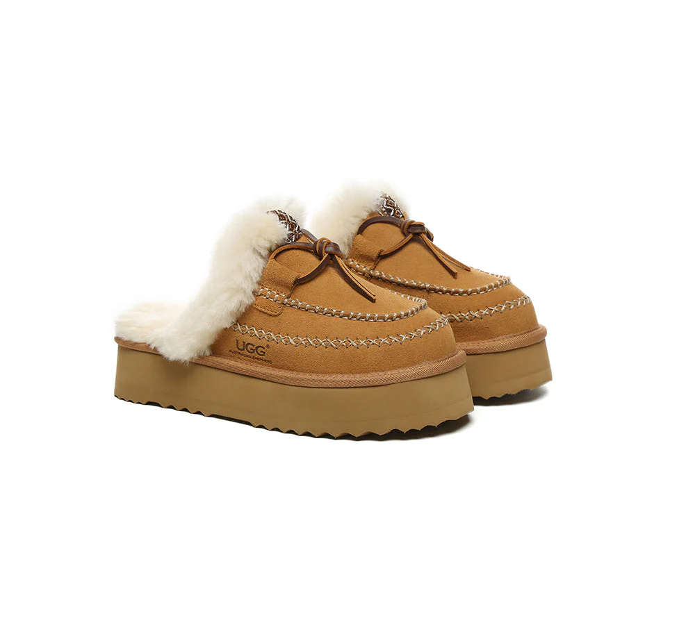 AUSTRALIAN SHEPHERD® UGG Slippers Women Sheepskin Wool Platform Sammy - Image 2