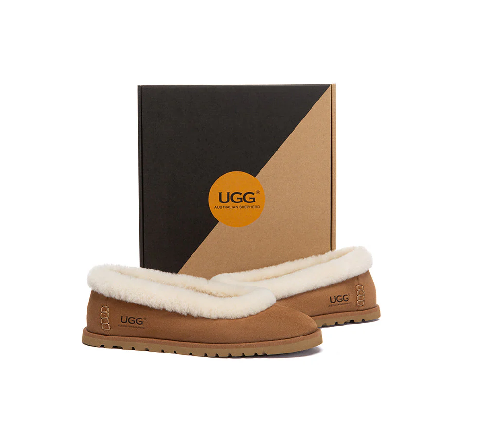 AUSTRALIAN SHEPHERD® UGG Slippers Women Sheepskin Wool Trim Milea - Image 4