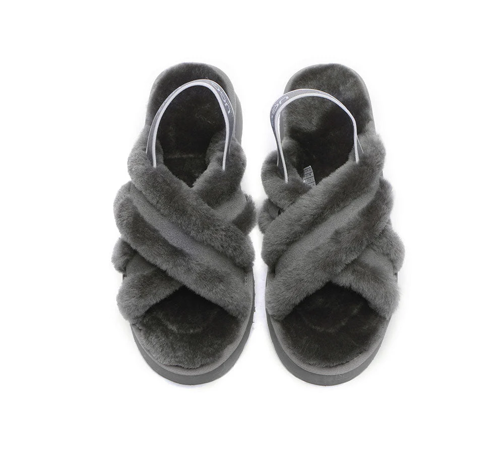 AUSTRALIAN SHEPHERD® UGG Women Crossover Platform Fluffy Slides Aditi - Image 18