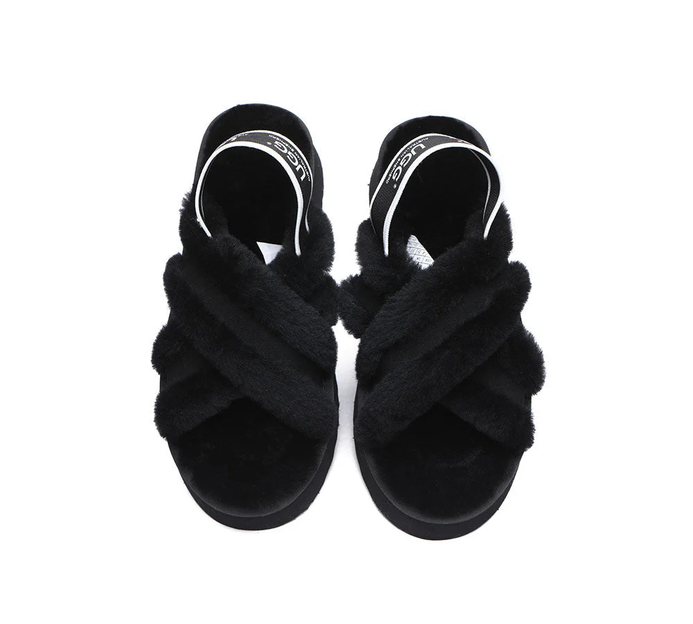 AUSTRALIAN SHEPHERD® UGG Women Crossover Platform Fluffy Slides Aditi - Image 24