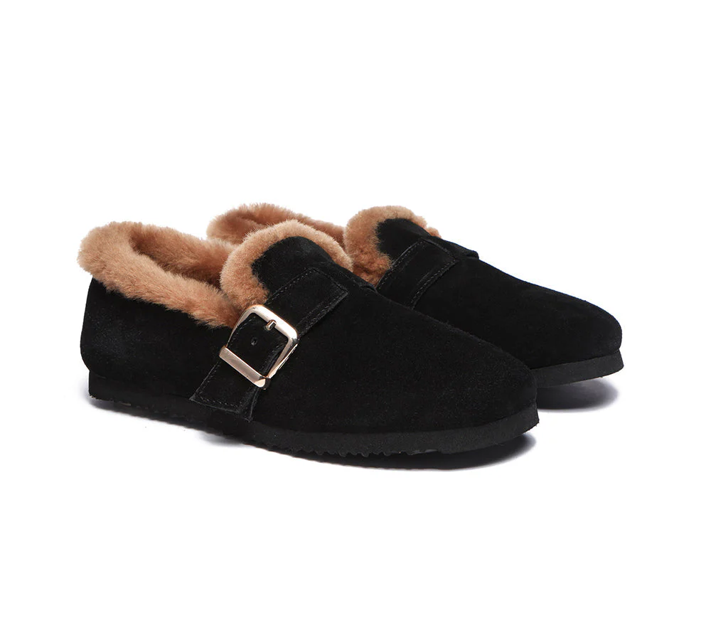 AUSTRALIAN SHEPHERD® UGG Women Shearling Lined Suede Slippers Mona - Image 8