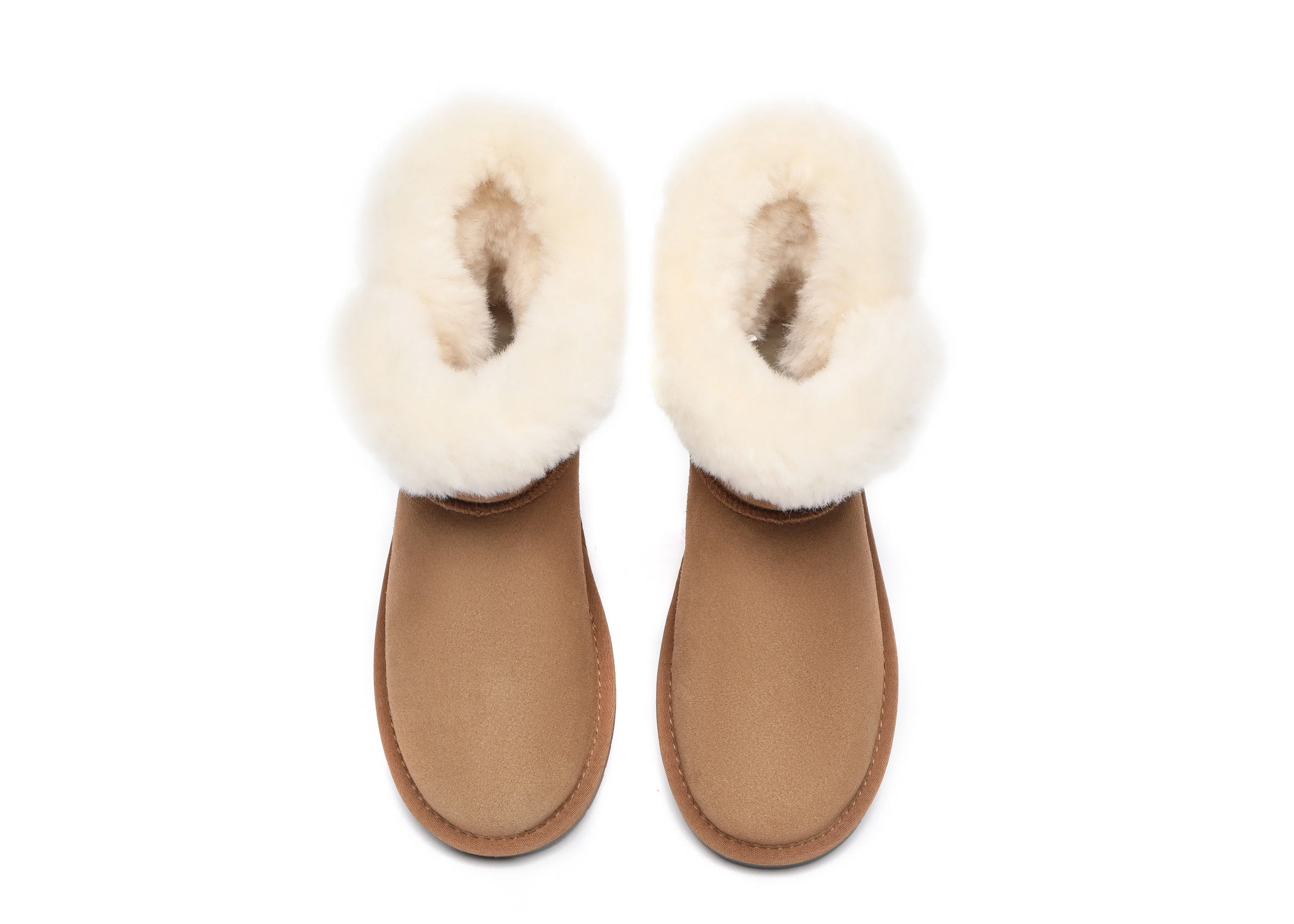 AUSTRALIAN SHEPHERD® UGG Women Sheepskin Wool Horn Toggle Closure Mini Boots Tiara - Image 6