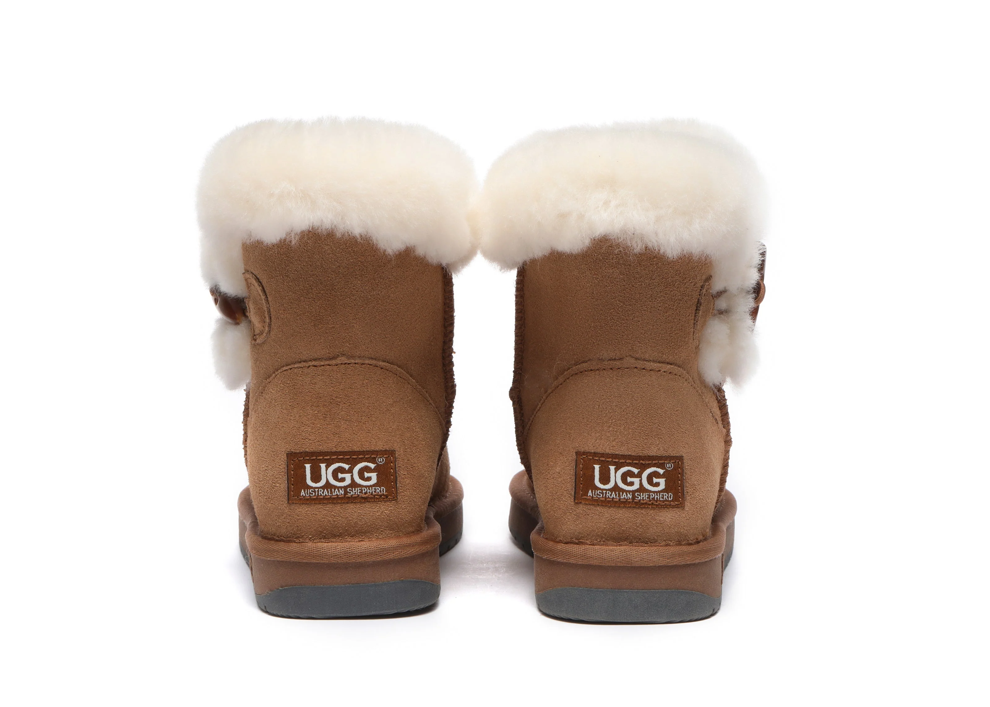 AUSTRALIAN SHEPHERD® UGG Women Sheepskin Wool Horn Toggle Closure Mini Boots Tiara - Image 7
