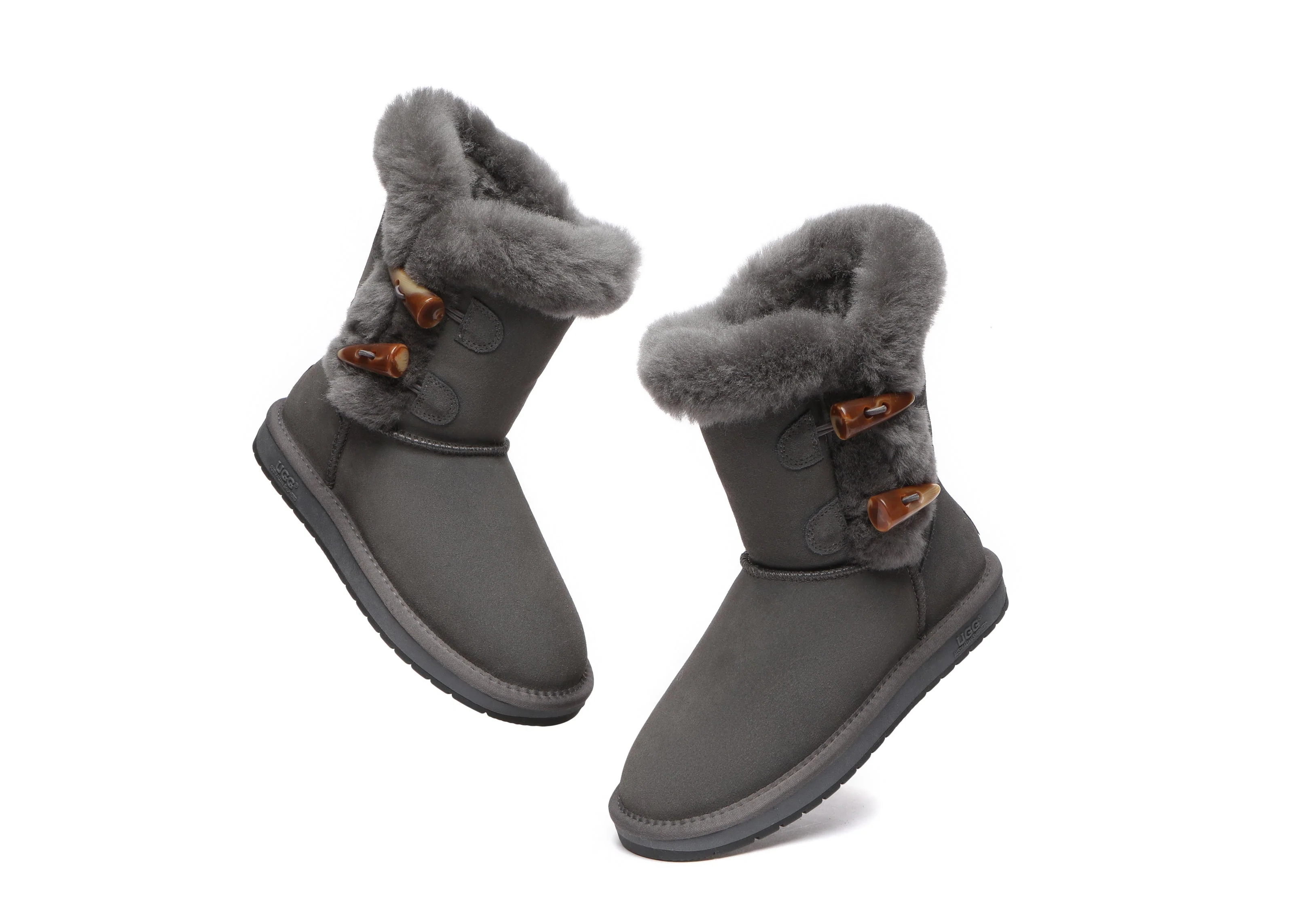 AUSTRALIAN SHEPHERD® UGG Women Sheepskin Wool Horn Toggle Closure Short Boots Talia - Image 11