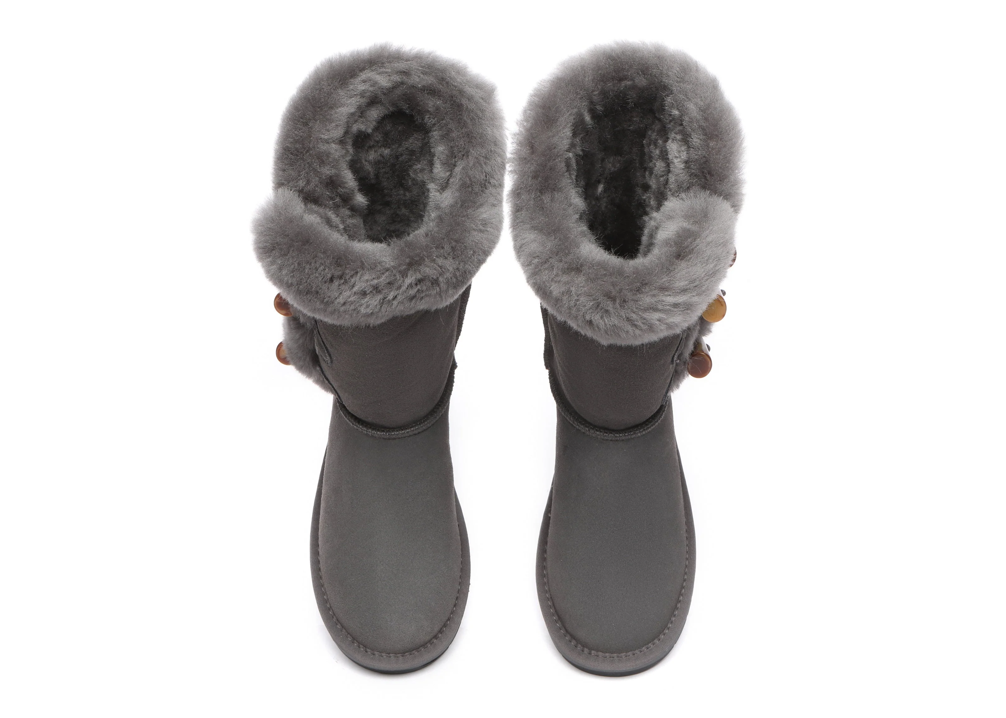 AUSTRALIAN SHEPHERD® UGG Women Sheepskin Wool Horn Toggle Closure Tall Boots Tamari - Image 12