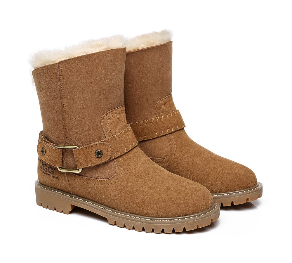 AUSTRALIAN SHEPHERD® UGG Women Sheepskin Wool Mid Calf Fashion Boots Sarah - Image 3