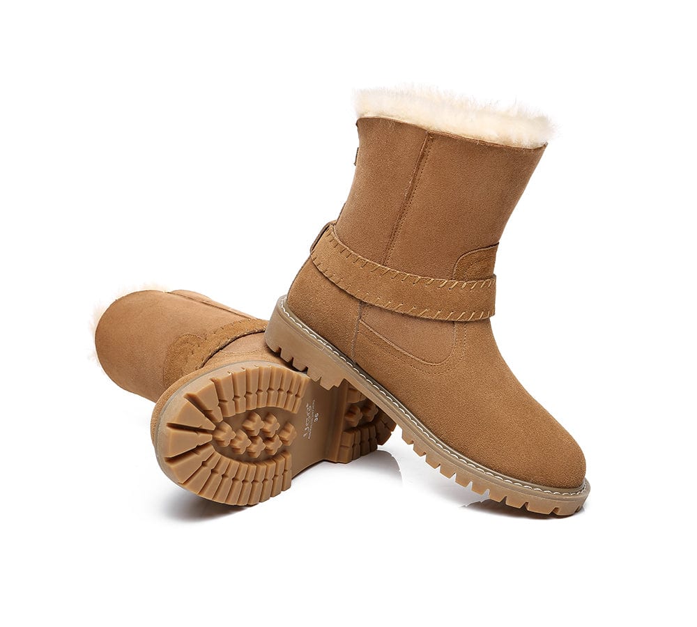 AUSTRALIAN SHEPHERD® UGG Women Sheepskin Wool Mid Calf Fashion Boots Sarah - Image 4