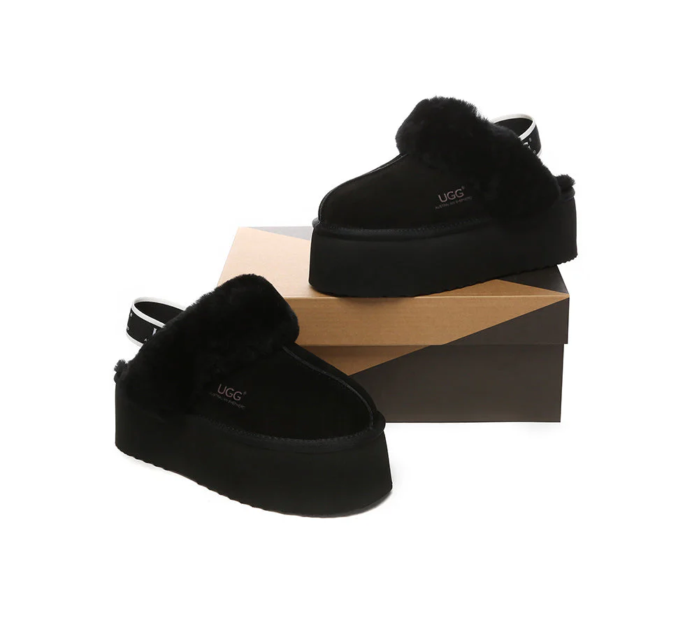AUSTRALIAN SHEPHERD® UGG Women Slingback Platform Slippers Muffin Plus - Image 10