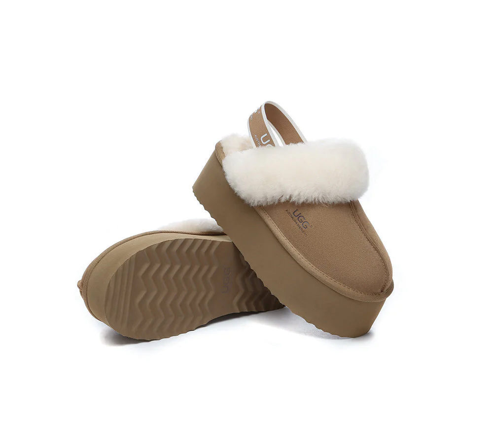 AUSTRALIAN SHEPHERD® UGG Women Slingback Platform Slippers Muffin Plus - Image 3