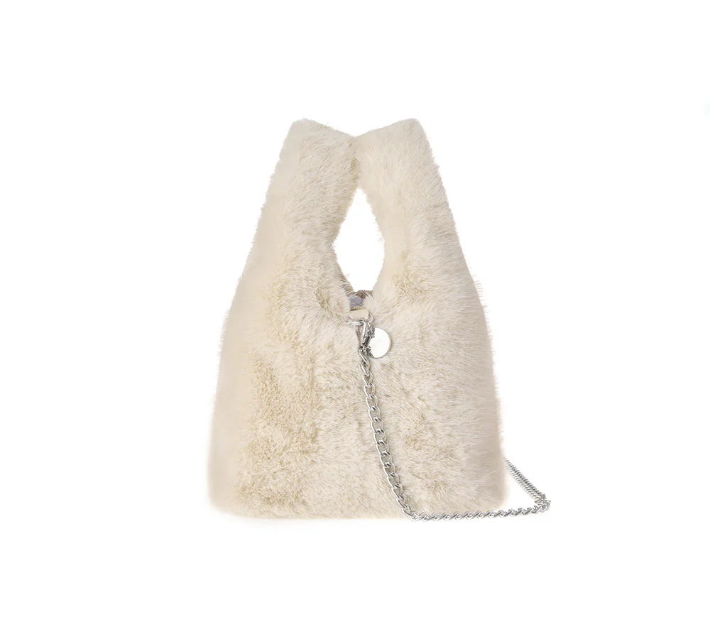 AUSTRALIAN SHEPHERD® Women Fluffy Chain Over Shoulder Handbag Moor - Image 4