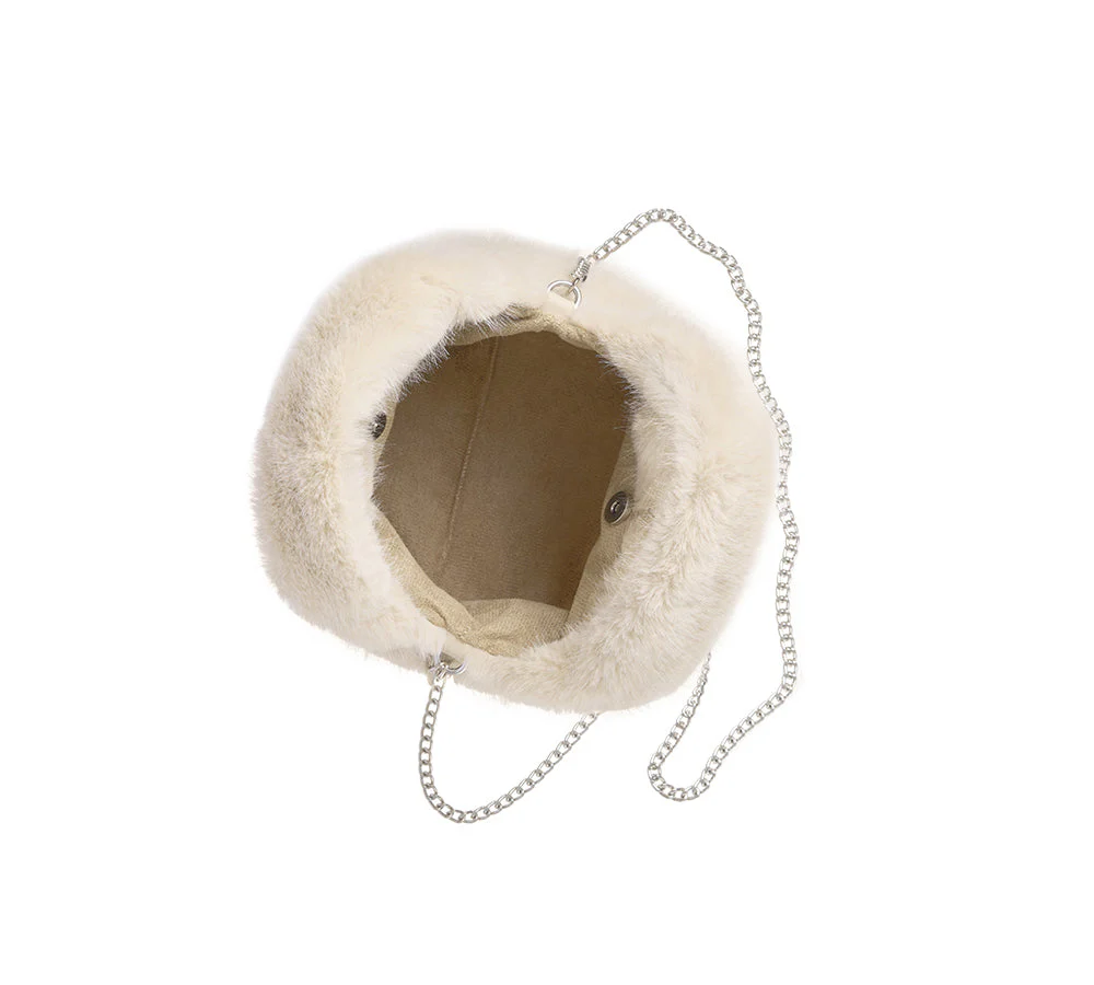 AUSTRALIAN SHEPHERD® Women Fluffy Chain Over Shoulder Handbag Moor - Image 9