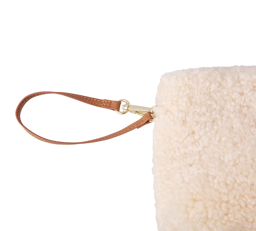 AUSTRALIAN SHEPHERD® Women Fluffy Wool Pouch Wristlet Bag Wooly - Image 6
