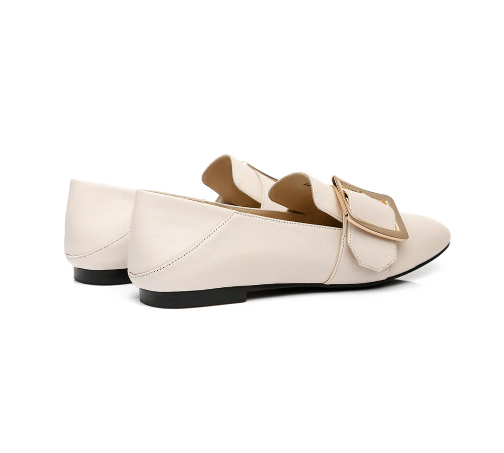 AUSTRALIAN SHEPHERD® Women Leather Square Buckle Almond Toe Flat Loafers Sally - Image 9