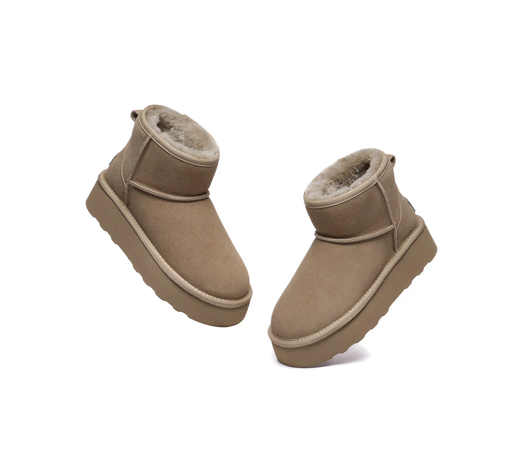 AUSTRALIAN SHEPHERD® UGG Boots Sheepskin Wool Ankle Platform Rommie - Image 11
