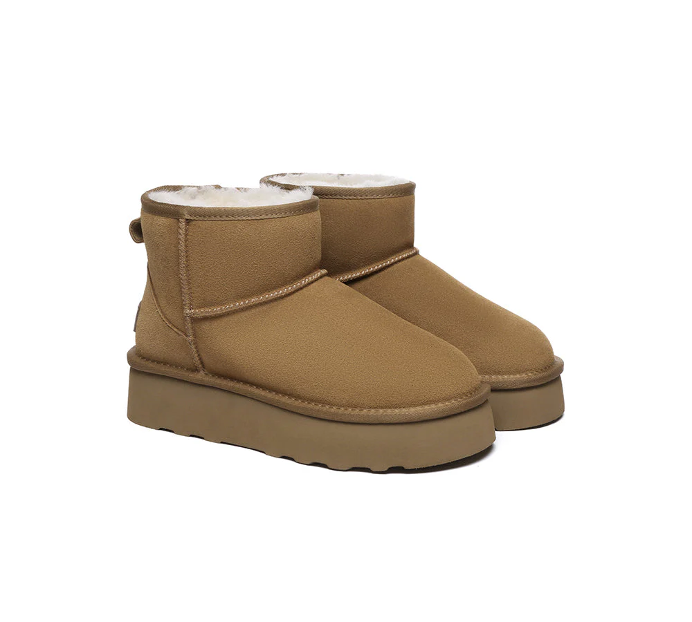 AUSTRALIAN SHEPHERD® UGG Boots Sheepskin Wool Ankle Platform Rommie - Image 2