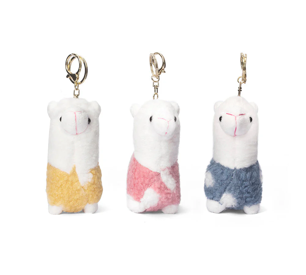 Cute Plush Alpaca Keyring - Image 3