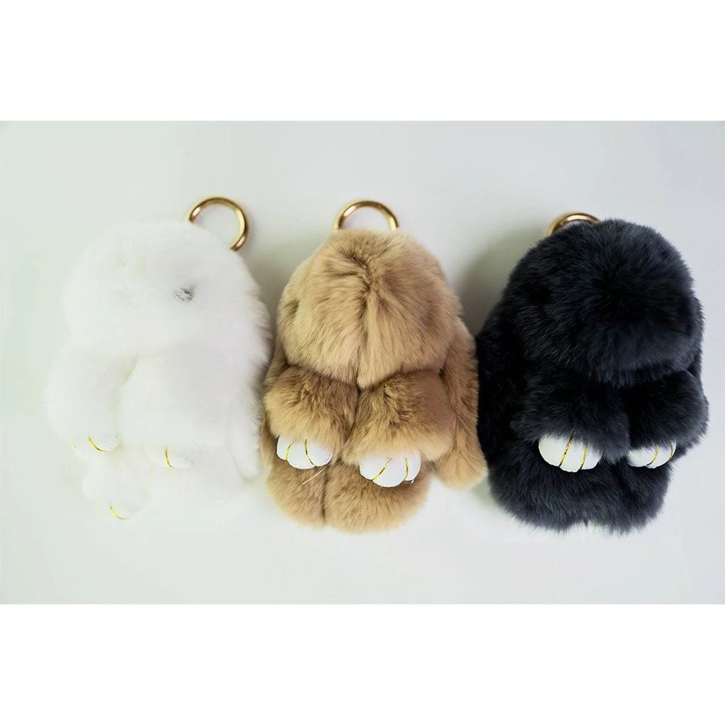 Cute Plush Bunny Keyrings - Image 3