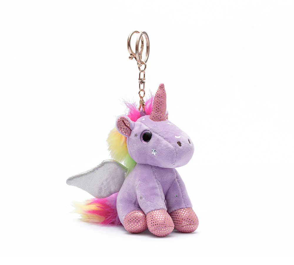 Cute Plush Unicorn Keyring - Image 3