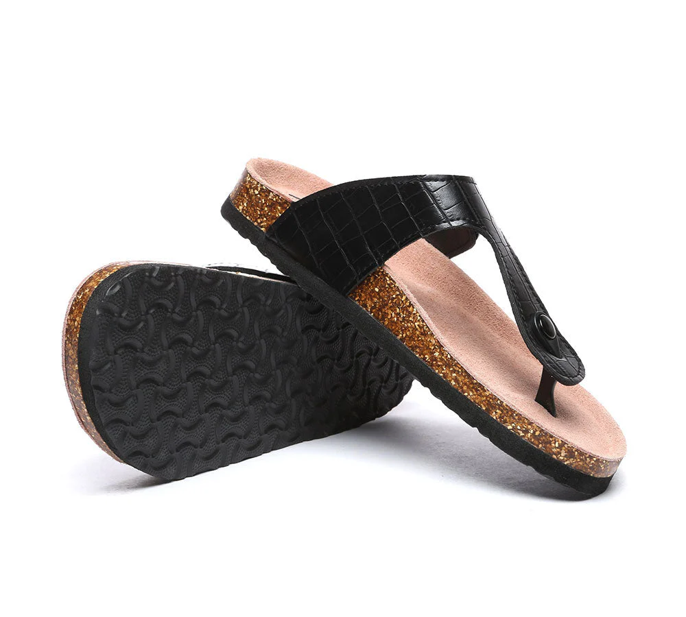 TARRAMARRA® UGG Adjustable Strap Embossed Summer Beach Thong Sandal Slides Lindsay - Image 10
