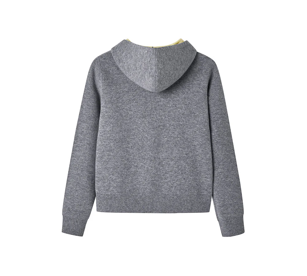 EVERAU® 100% Wool Cardigan Knitwear Zip Hoodie Tanno - Image 10