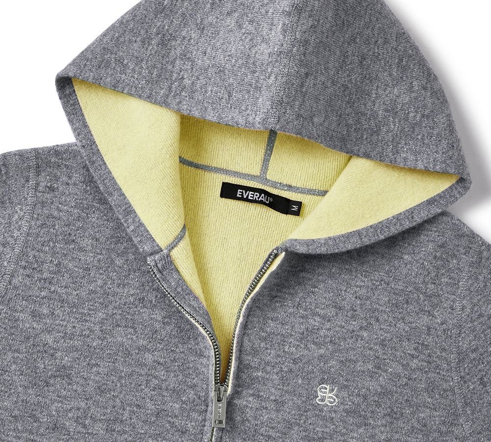 EVERAU® 100% Wool Cardigan Knitwear Zip Hoodie Tanno - Image 12