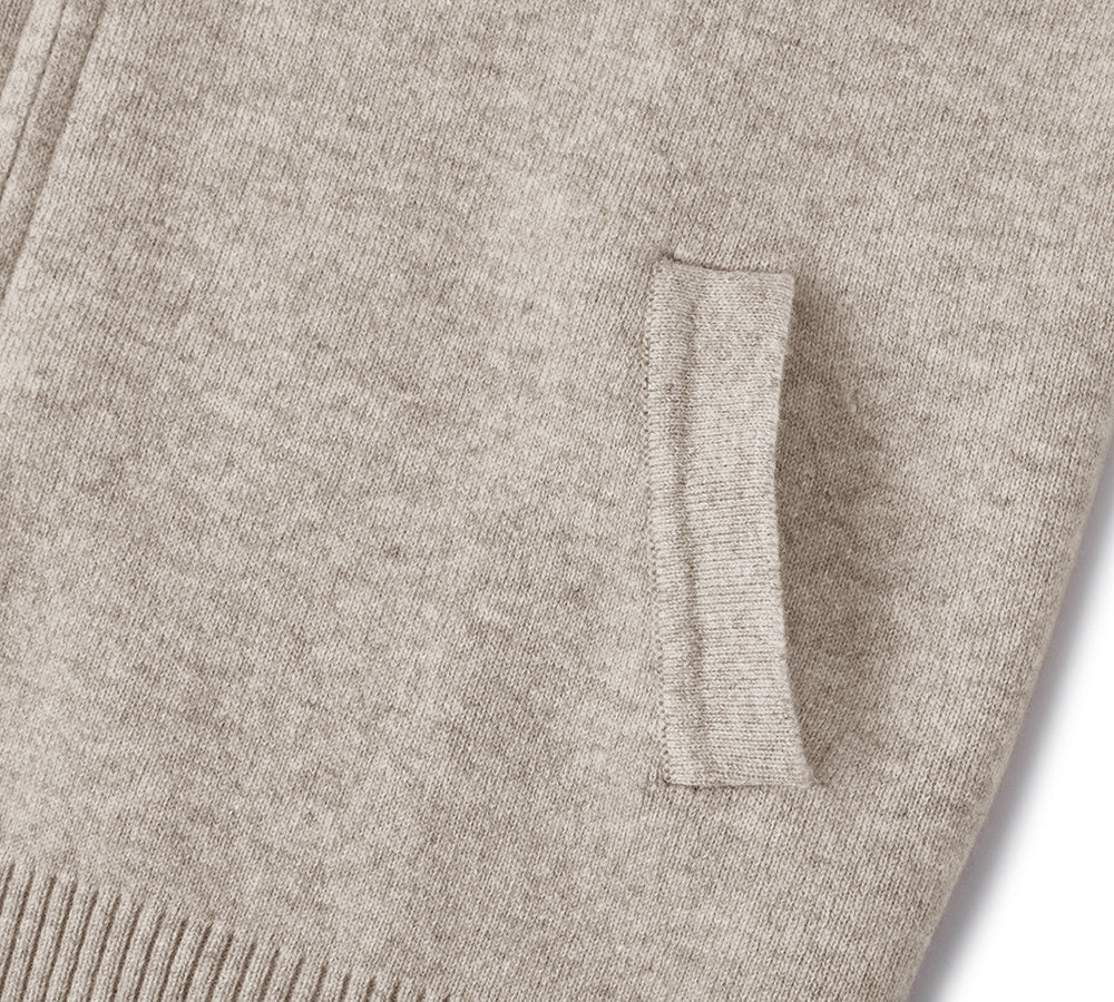 EVERAU® 100% Wool Cardigan Knitwear Zip Hoodie Tanno - Image 6