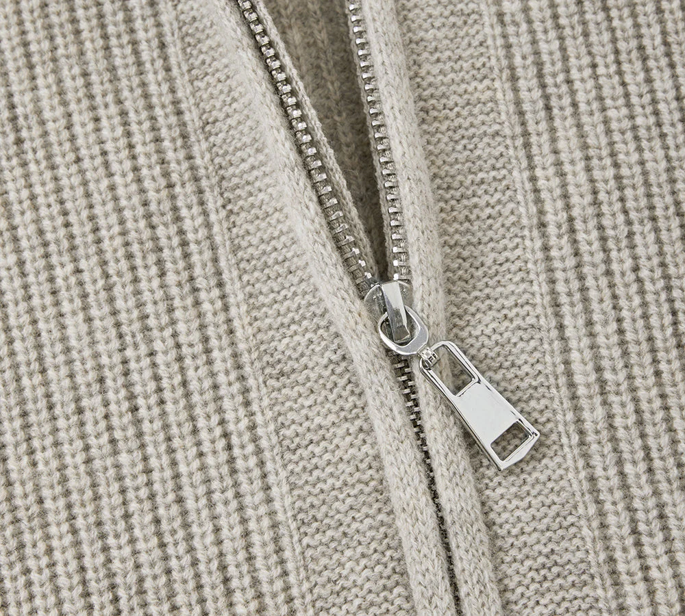 EVERAU® 100% Wool Zip Jacket Canver - Image 5