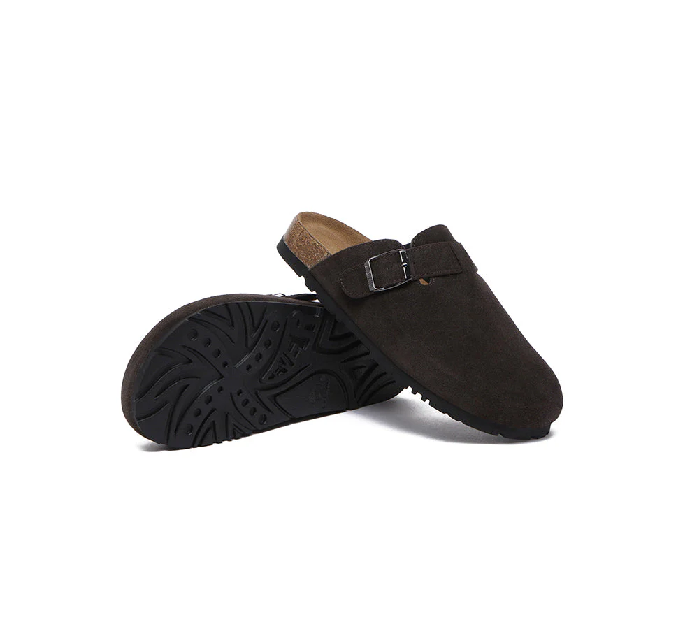 EVERAU® Adjustable Buckled Straps Slip-on Flat Sandal Slides Mason - Image 16